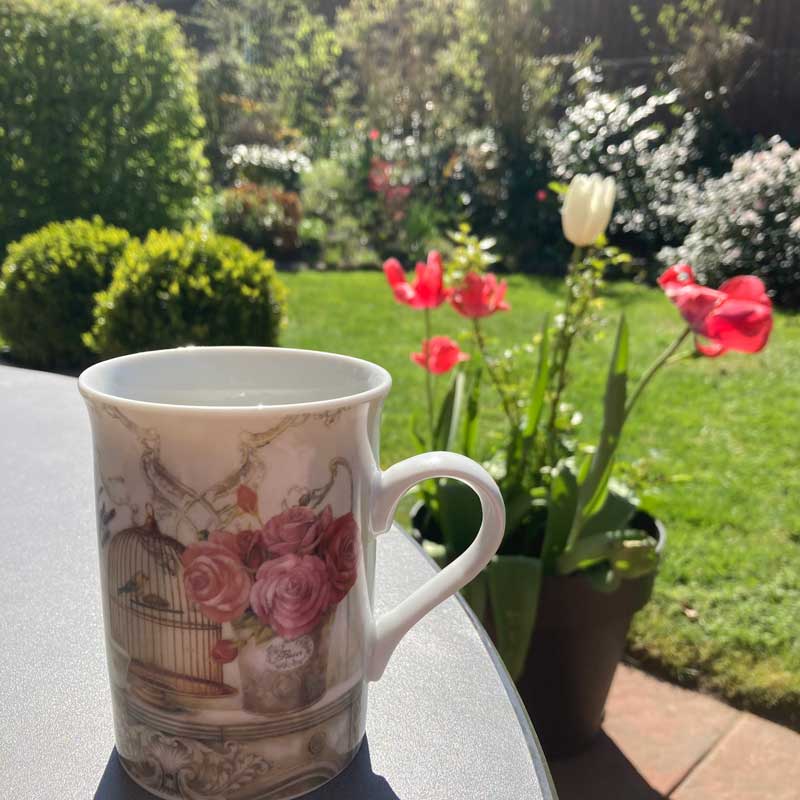 Tasse Tee am Morgen